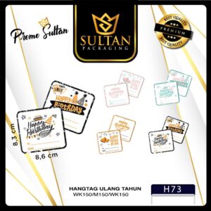 Hangtag|Hangtag Murah|Hangtag Happy Birthday|Hangtag Ulang Tahun|H73