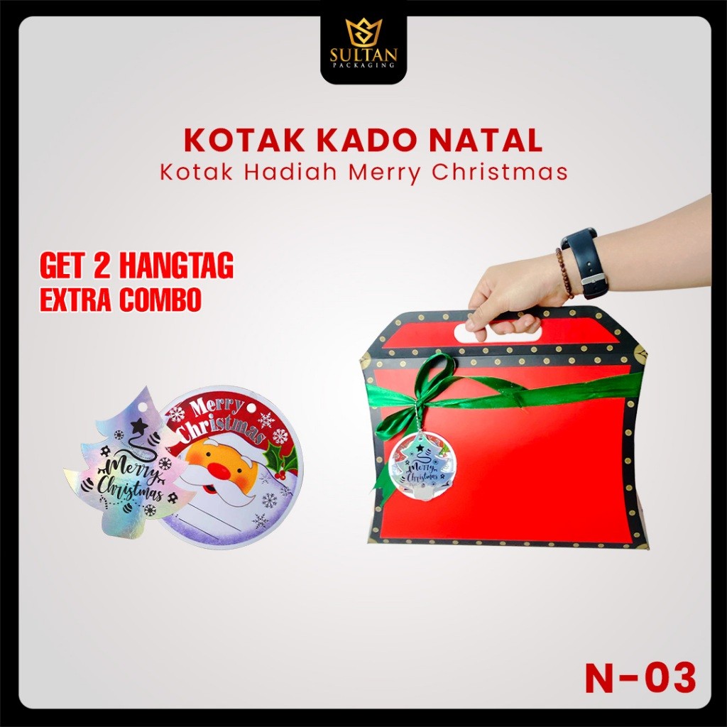 Gift Box - Pillow Box Natal - Tas Souvenir Special Merry Christmas - N-03 - Image 2