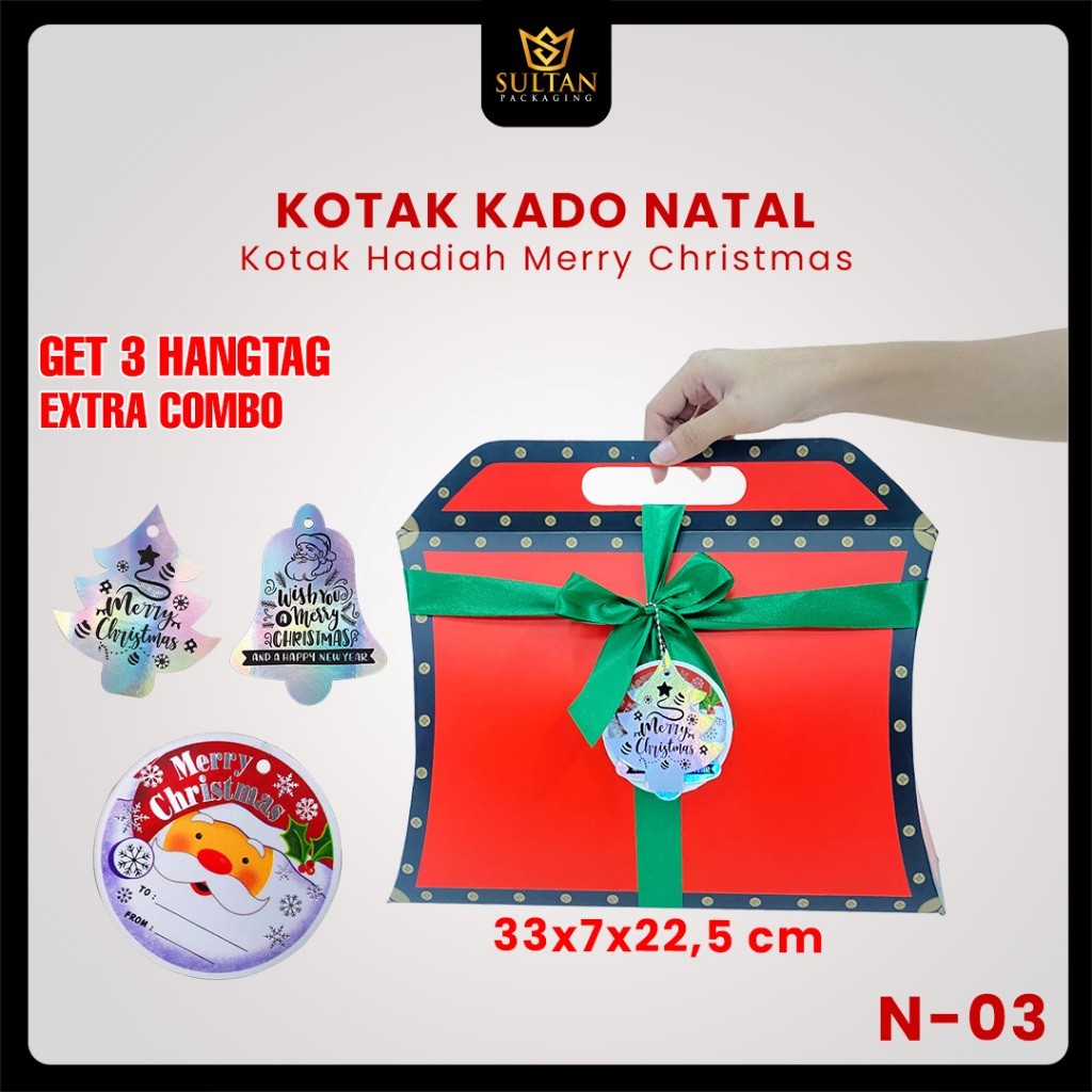 Gift Box - Pillow Box Natal - Tas Souvenir Special Merry Christmas - N-03