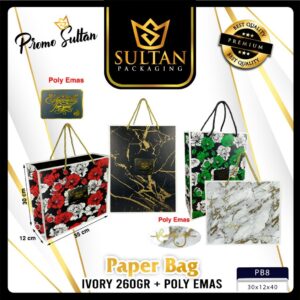 Paper Bag - Goddie Bag Rose Marble - Tas Hadiah aestetic kado ulang tahun jumbo - PB8