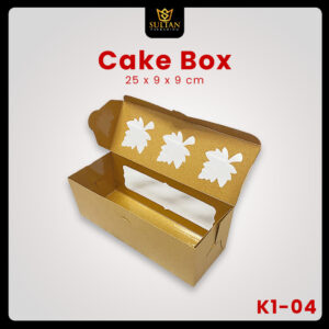 Cake Box - Kotak Bolu - Kotak Mika Transparan - Tempat Kue Anti Minyak - K1-04