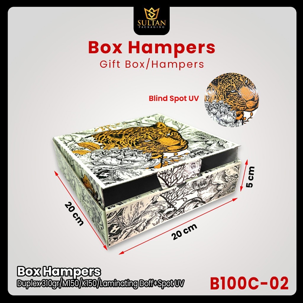 Kotak kado/ Dus Packaging baju/ Box spot uv leopard /B100 - Image 4