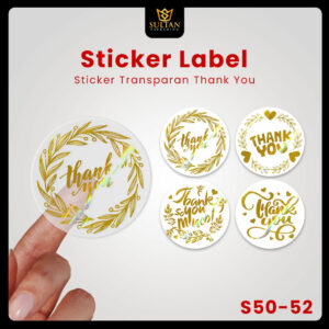 Sticker - Label Sticker Thanks you - Sticker Ucapan Terima kasih isi 25 Pcs - S50