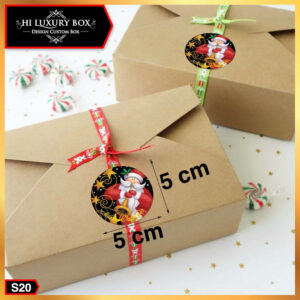 Sticker | Sticker Murah | Sticker Natal | Sticker Emas Hologram | 5x5 Sticker Merry Christmas