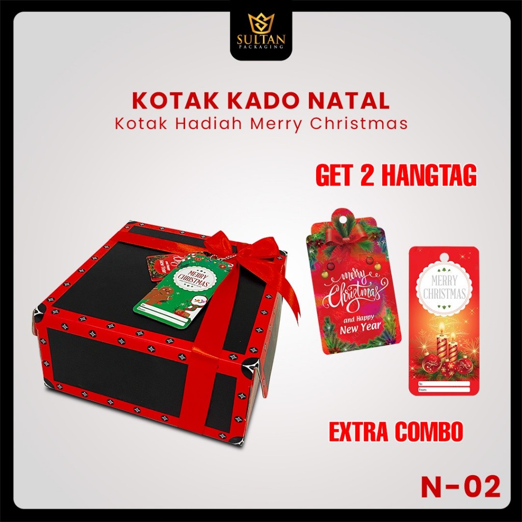Kotak Hadiah - Dus Kado Natal - Tempat Penyimpanan Hadiah Edisi Natal - N-02