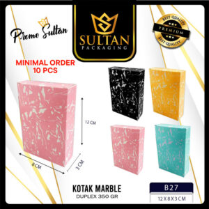 Packaging Souvenir - Kotak Souvenir Marble - Box Packaging Hadiah - Kotak Gift Pernikahan Kecil - B27