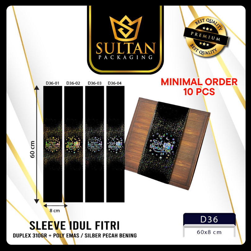 Sleeve Kue|Sleeve Kotak Kue|Sleeve Idul Fitri|Paper Belt Lebaran| D36