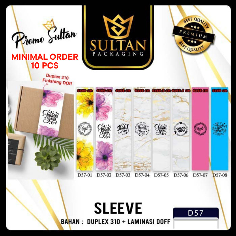 SULTAN - Sleeve Box Thanks You - Paper Belt Thank you Uk 60x6 Cm - D57