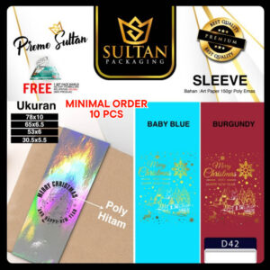 Sleeve Merry Chritsmas|Sleeve Natal|Paper Belt Natal|Paper Belt Kado|D42