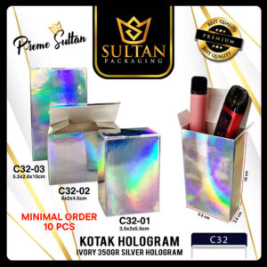 Packaging Souvenir - Kotak Aksesoris Hologram - Kotak Hadiah Kecil - C32