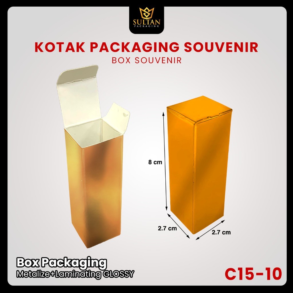 Packaging Souvenir - Kotak Packaging Hologram - Kotak Kemasan Hologram Polos Uk 3,4x3,4x15 cm - C15 - Image 6