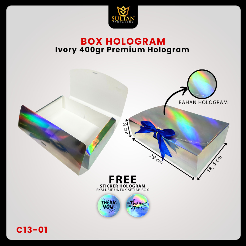 Gift Box Hologram - Kotak Kado Premium Motif Hologram - Hampers - Kado - Bridesmaid Groomsmen - C13 - Image 3