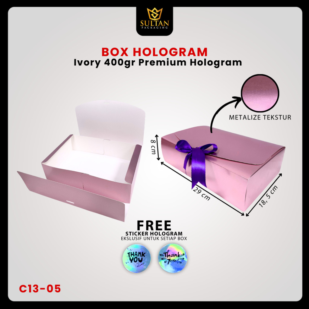 Gift Box Hologram - Kotak Kado Premium Motif Hologram - Hampers - Kado - Bridesmaid Groomsmen - C13 - Image 7