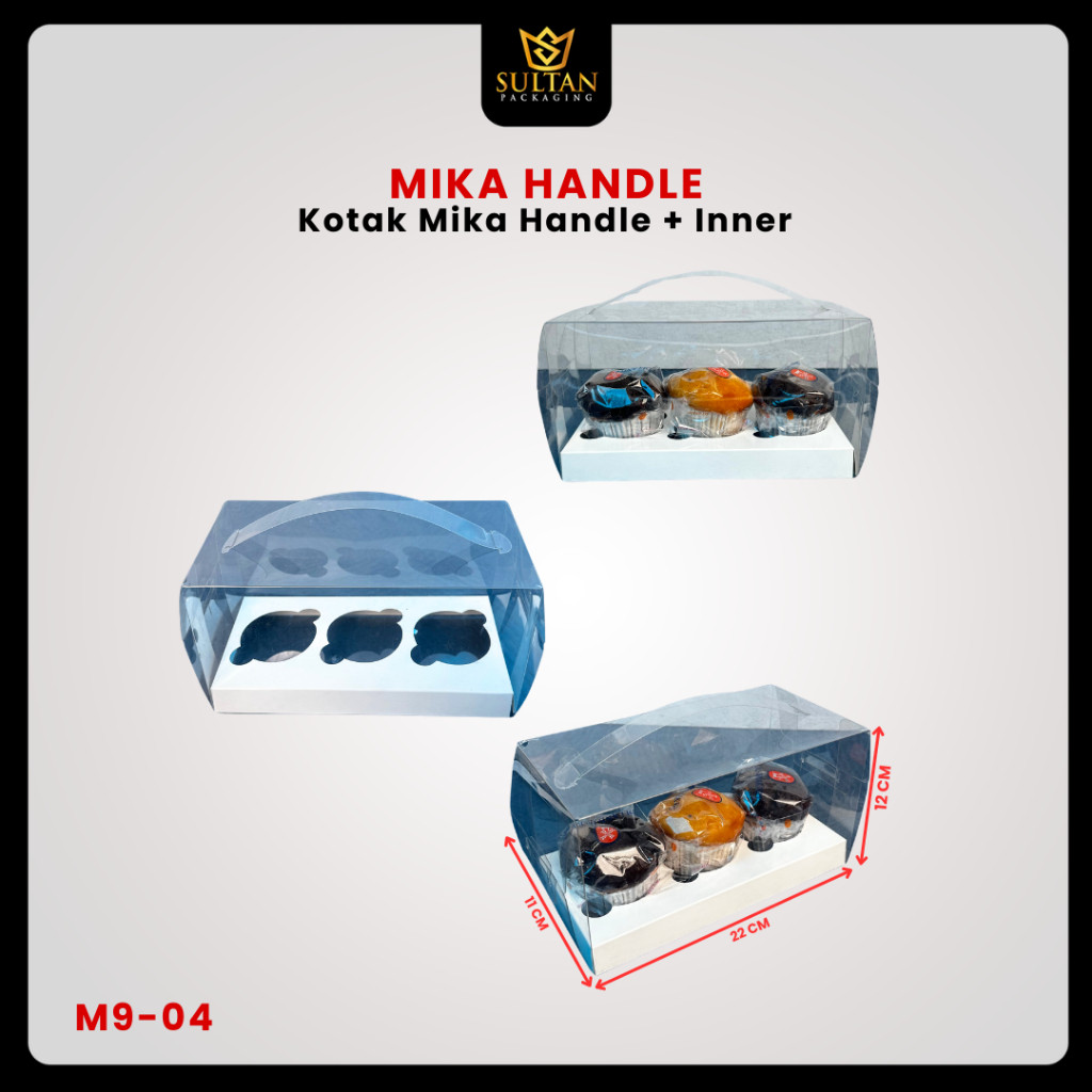 Box Mika / Kotak Kue Mika / Box Cupcake + Tatakan / Packaging Mika / M9 - Image 5