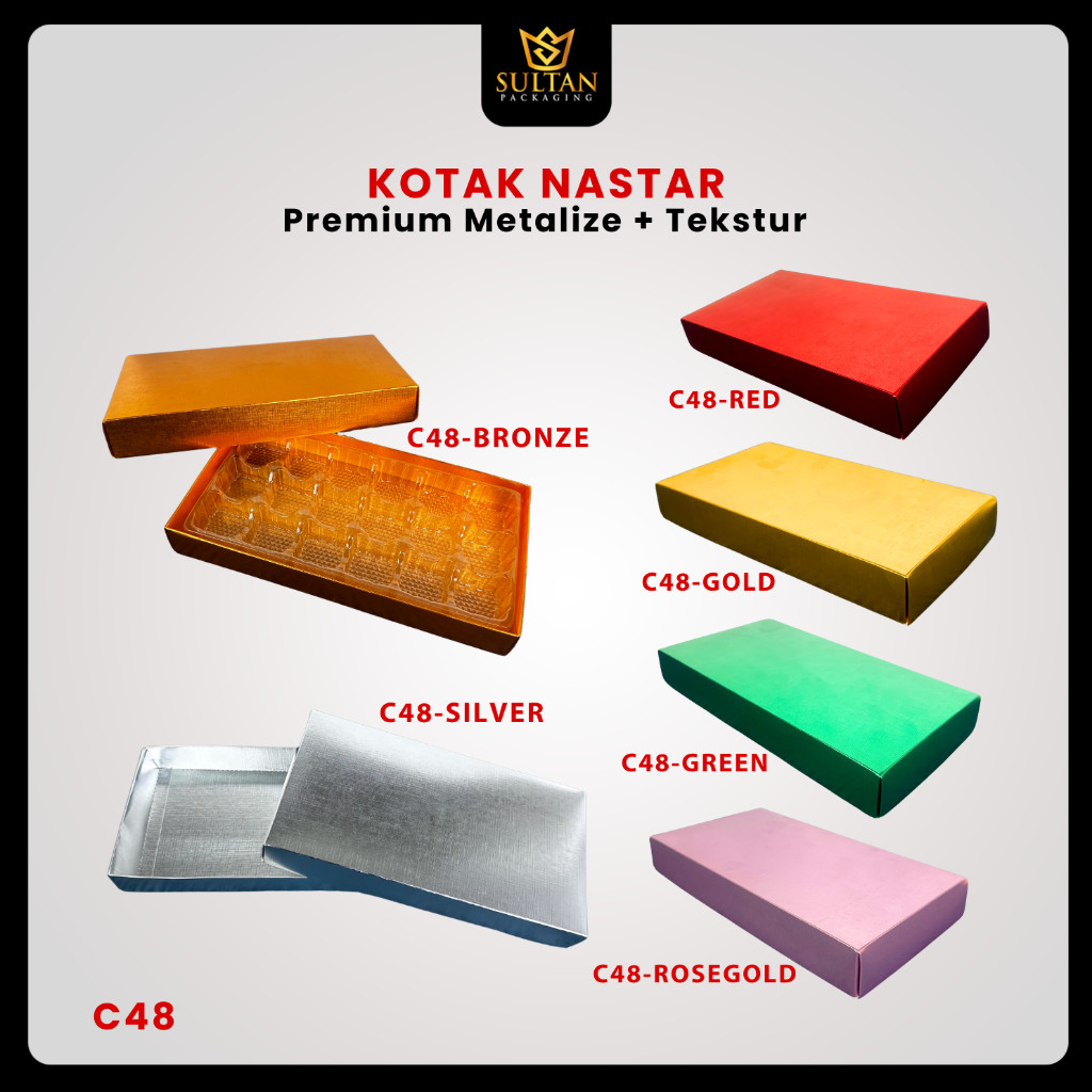 Box Coklat / Kotak Kue Nastar Mika/ Box Kado Hampers / BoxHologram Souvenir/ C48 - Image 2