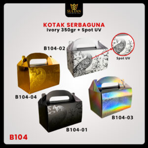 Kotak Hologram|Gable|Kue|Kado|Serbaguna|Hampers|Dus|Packaging|Box|B104