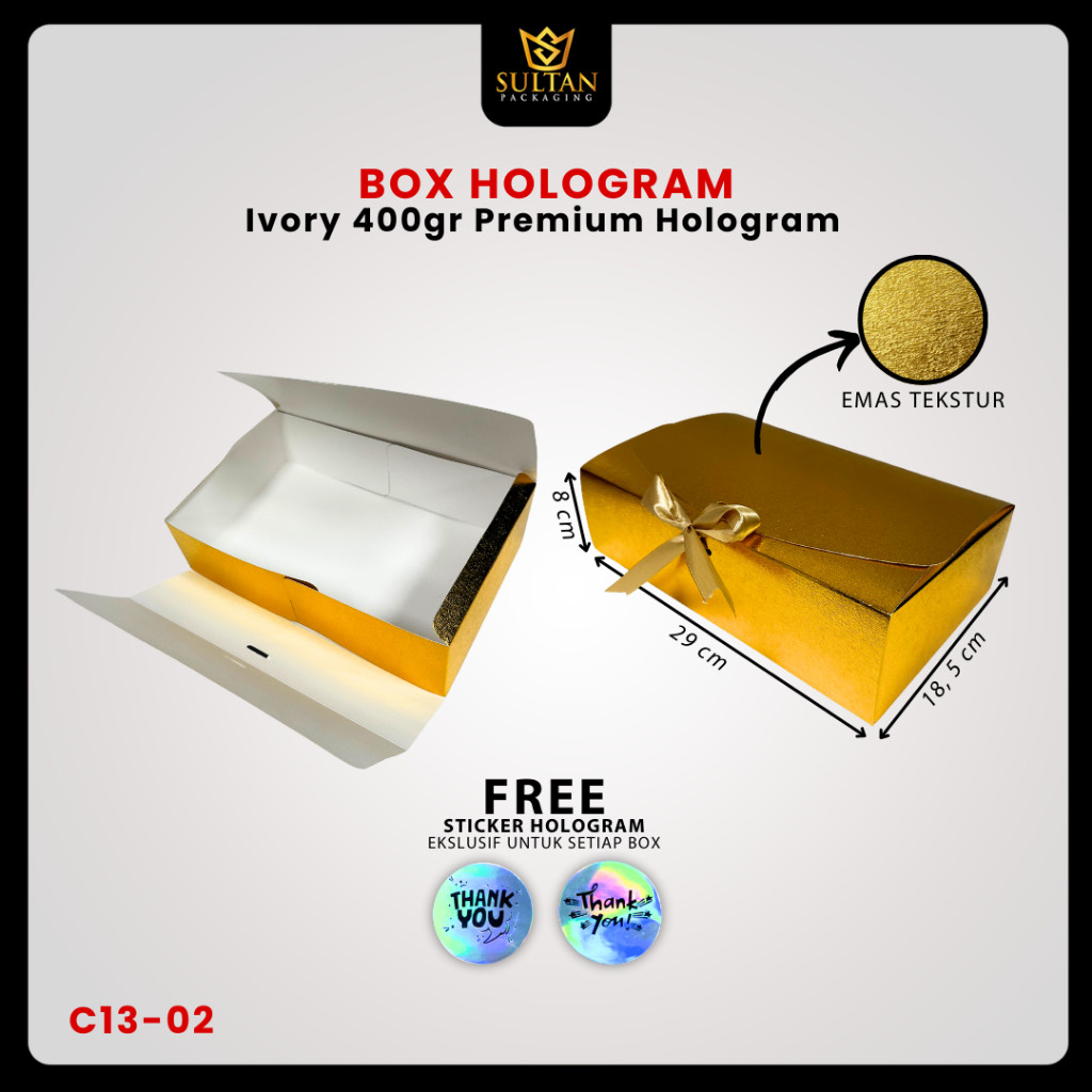 Gift Box Hologram - Kotak Kado Premium Motif Hologram - Hampers - Kado - Bridesmaid Groomsmen - C13 - Image 4