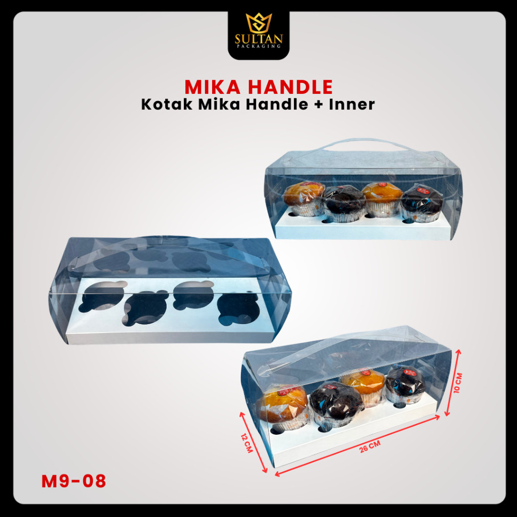 Box Mika / Kotak Kue Mika / Box Cupcake + Tatakan / Packaging Mika / M9 - Image 8