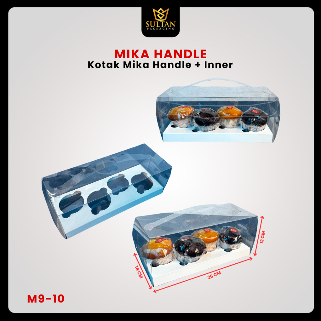 Box Mika / Kotak Kue Mika / Box Cupcake + Tatakan / Packaging Mika / M9 - Image 9