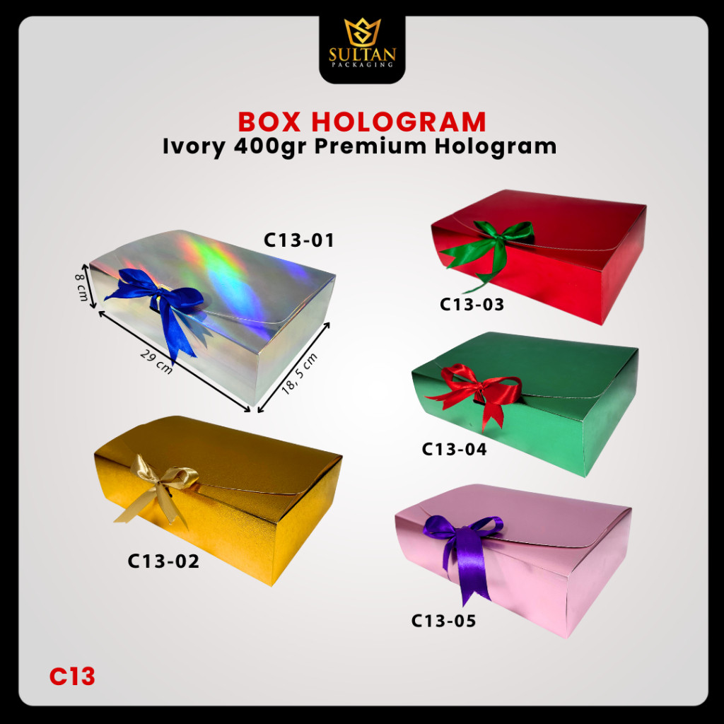 Gift Box Hologram - Kotak Kado Premium Motif Hologram - Hampers - Kado - Bridesmaid Groomsmen - C13 - Image 2