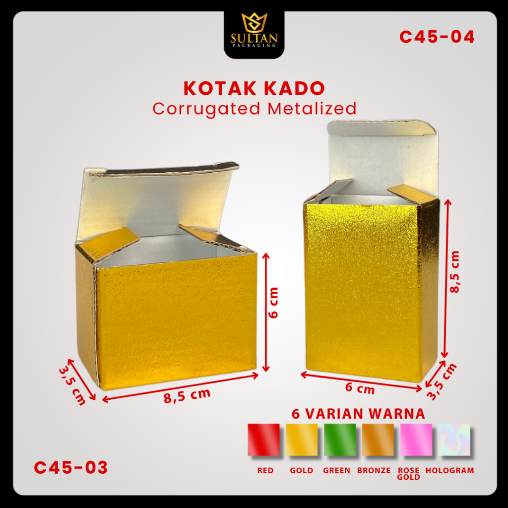 Kotak Souvenir Hologram - Box Packaging Kecil - Dus Hadiah Kado - C45 - Image 3