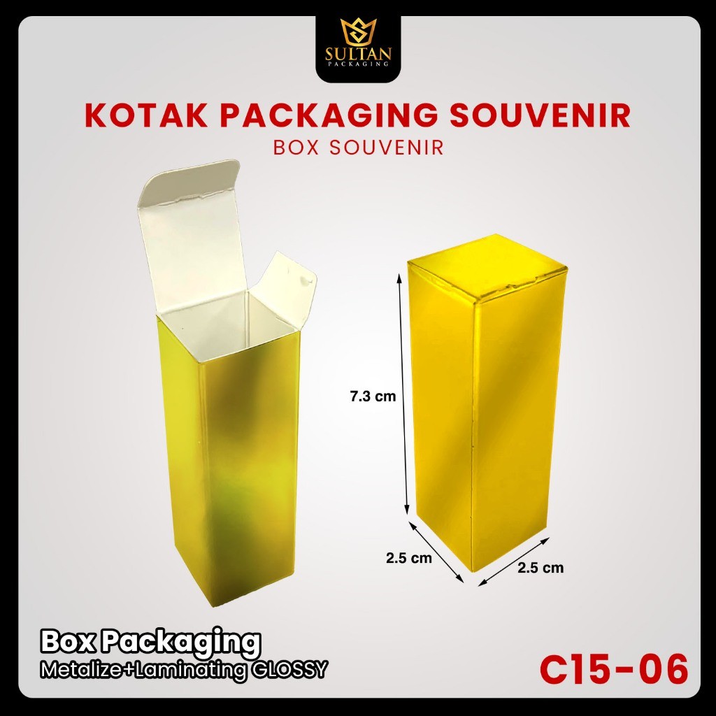 Packaging Souvenir - Kotak Packaging Hologram - Kotak Kemasan Hologram Polos Uk 3,4x3,4x15 cm - C15 - Image 2