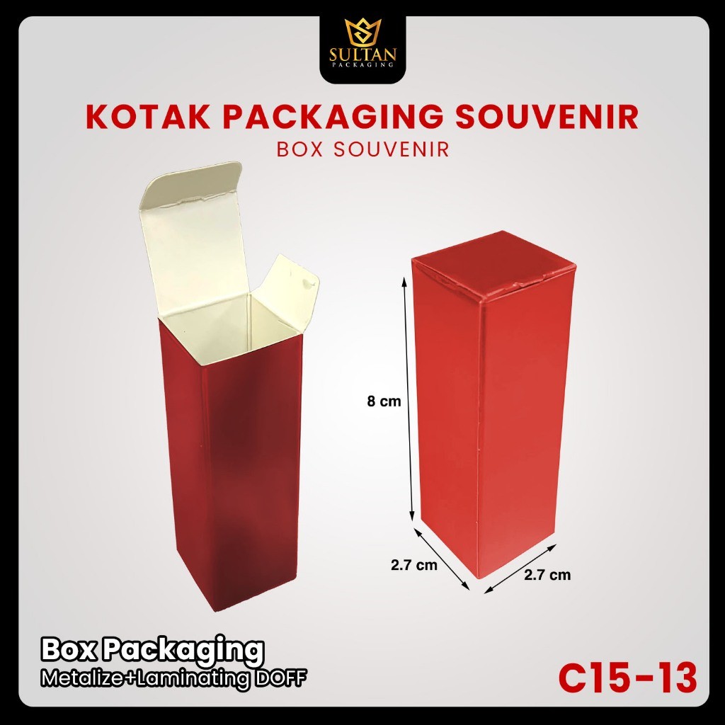 Packaging Souvenir - Kotak Packaging Hologram - Kotak Kemasan Hologram Polos Uk 3,4x3,4x15 cm - C15 - Image 9