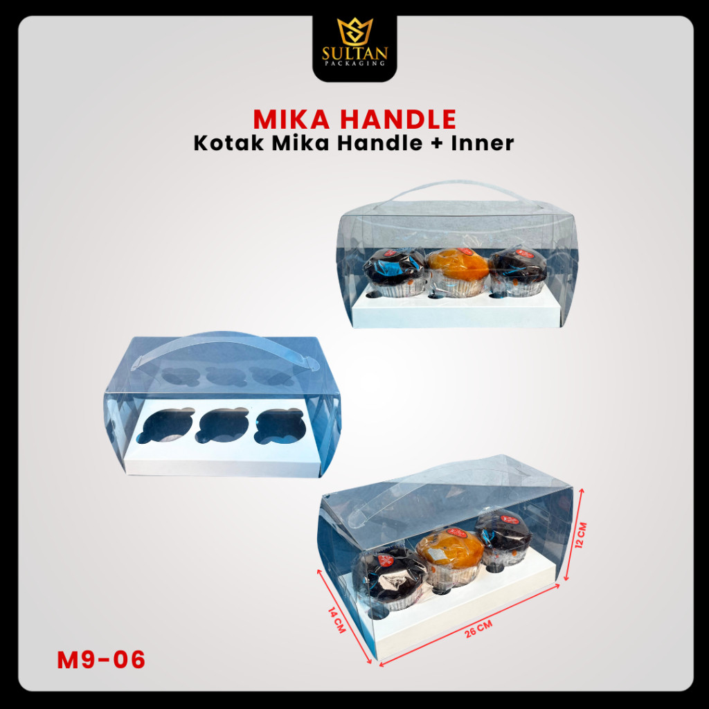 Box Mika / Kotak Kue Mika / Box Cupcake + Tatakan / Packaging Mika / M9 - Image 7
