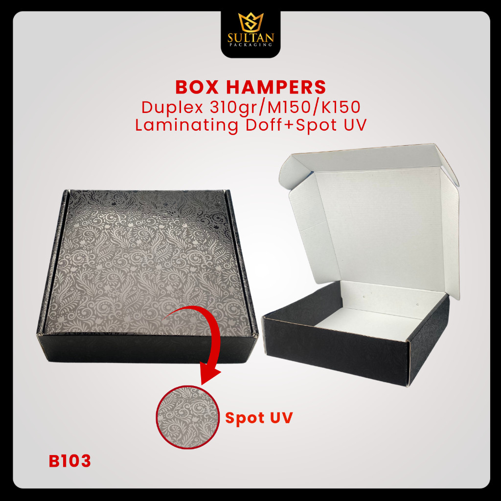 Box Kado - Mailer Box Spot UV Hitam - Kotak Hadiah Premium - B103 - Image 2
