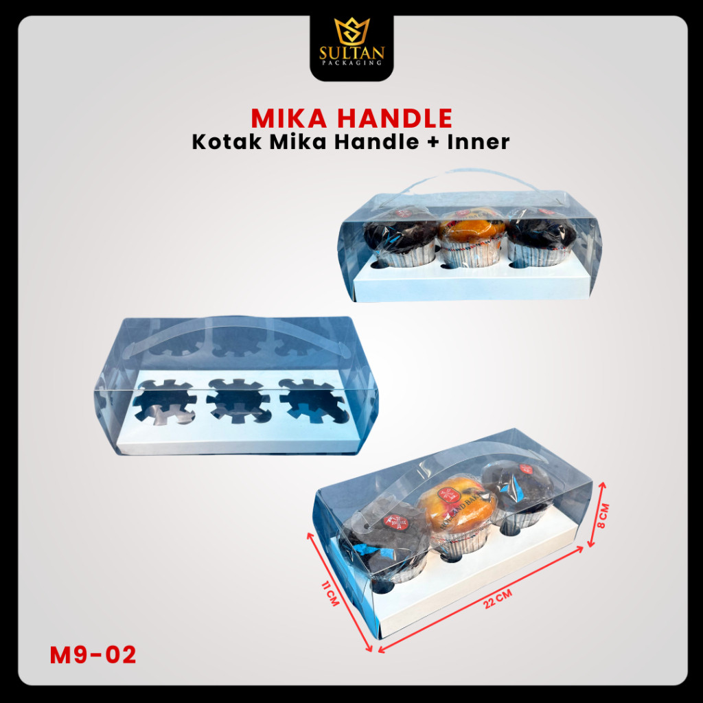 Box Mika / Kotak Kue Mika / Box Cupcake + Tatakan / Packaging Mika / M9 - Image 3