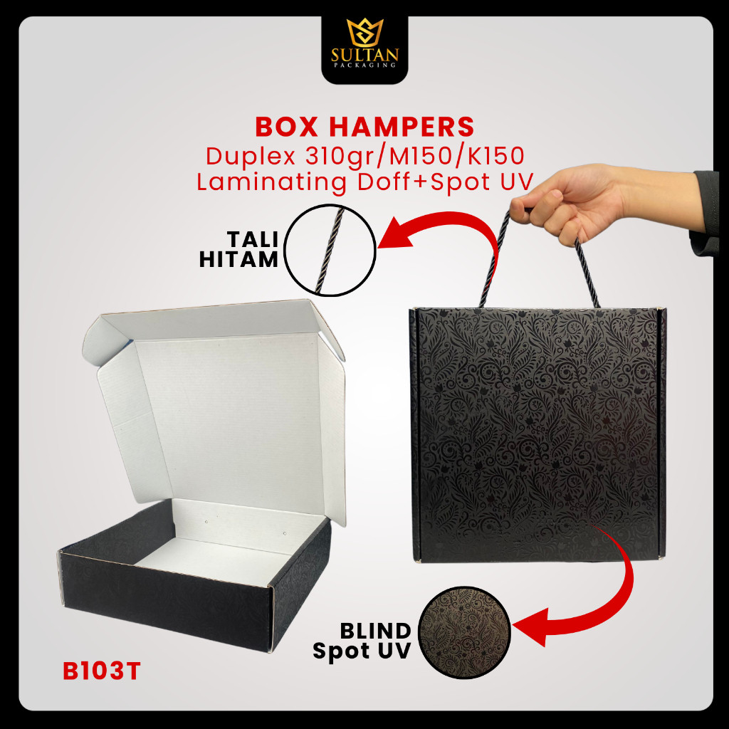 Box Kado - Mailer Box Spot UV Hitam - Kotak Hadiah Premium - B103 - Image 4
