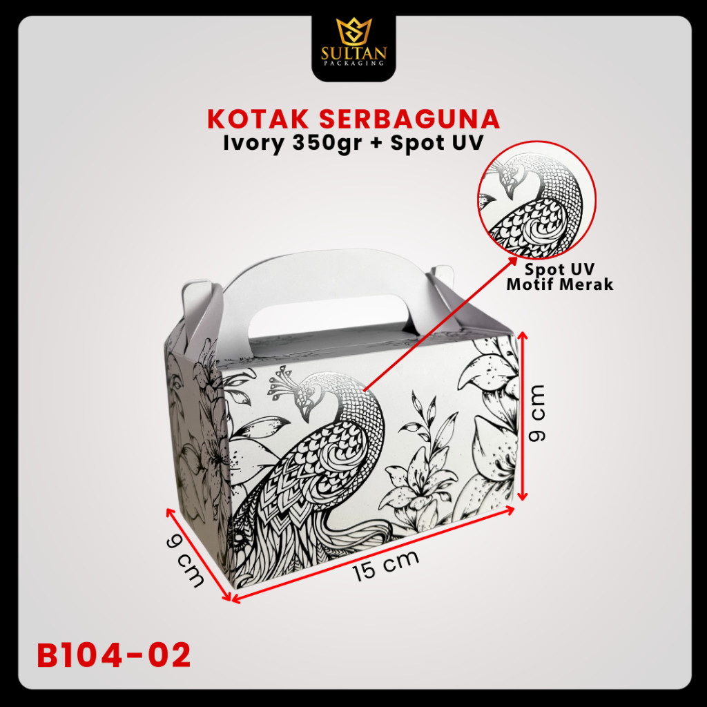 Kotak Hologram|Gable|Kue|Kado|Serbaguna|Hampers|Dus|Packaging|Box|B104 - Image 3