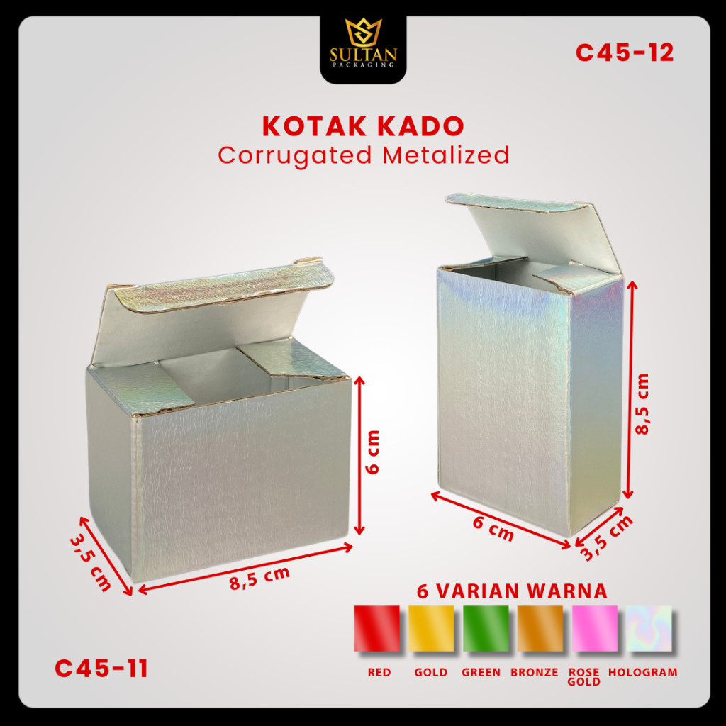 Kotak Souvenir Hologram - Box Packaging Kecil - Dus Hadiah Kado - C45 - Image 7