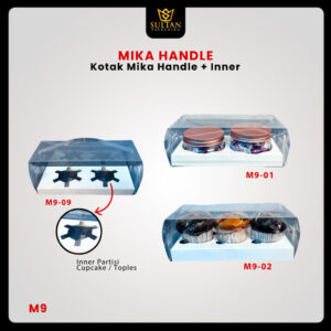 Box Mika / Kotak Kue Mika / Box Cupcake + Tatakan / Packaging Mika / M9