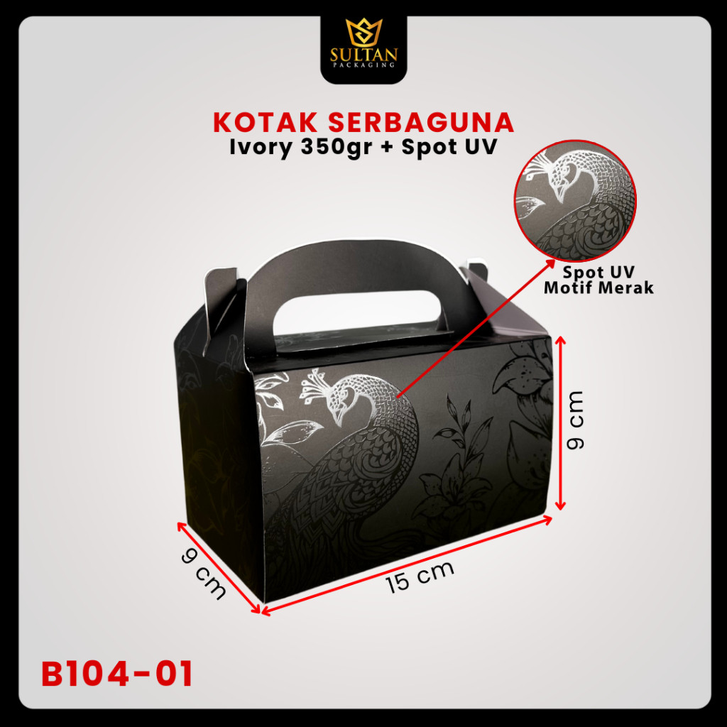 Kotak Hologram|Gable|Kue|Kado|Serbaguna|Hampers|Dus|Packaging|Box|B104 - Image 2