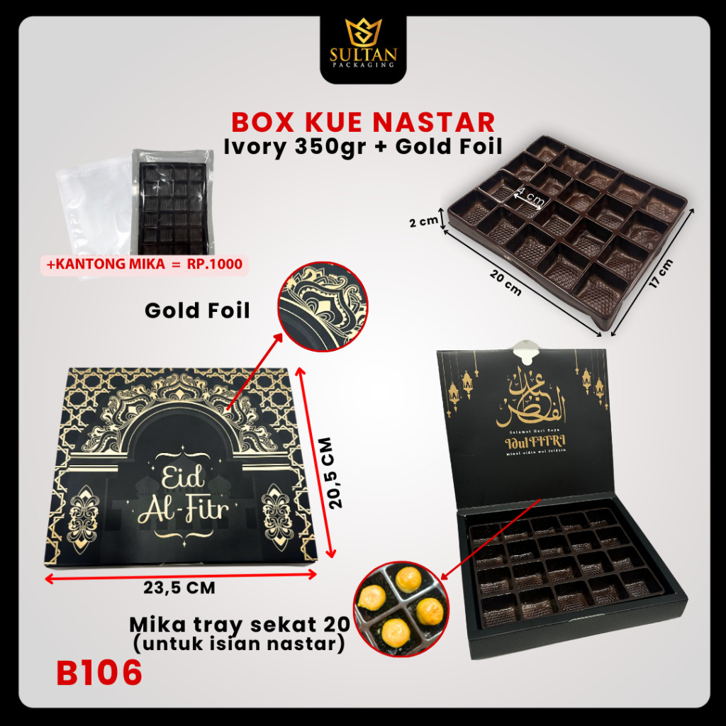 B106 : Box Hampers Nastar / Box Kue Lebaran / Dus Idul Fitri / B106 - Image 2