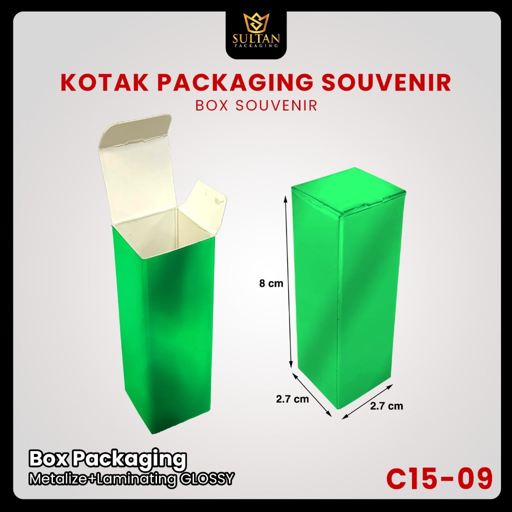 Packaging Souvenir - Kotak Packaging Hologram - Kotak Kemasan Hologram Polos Uk 3,4x3,4x15 cm - C15 - Image 5