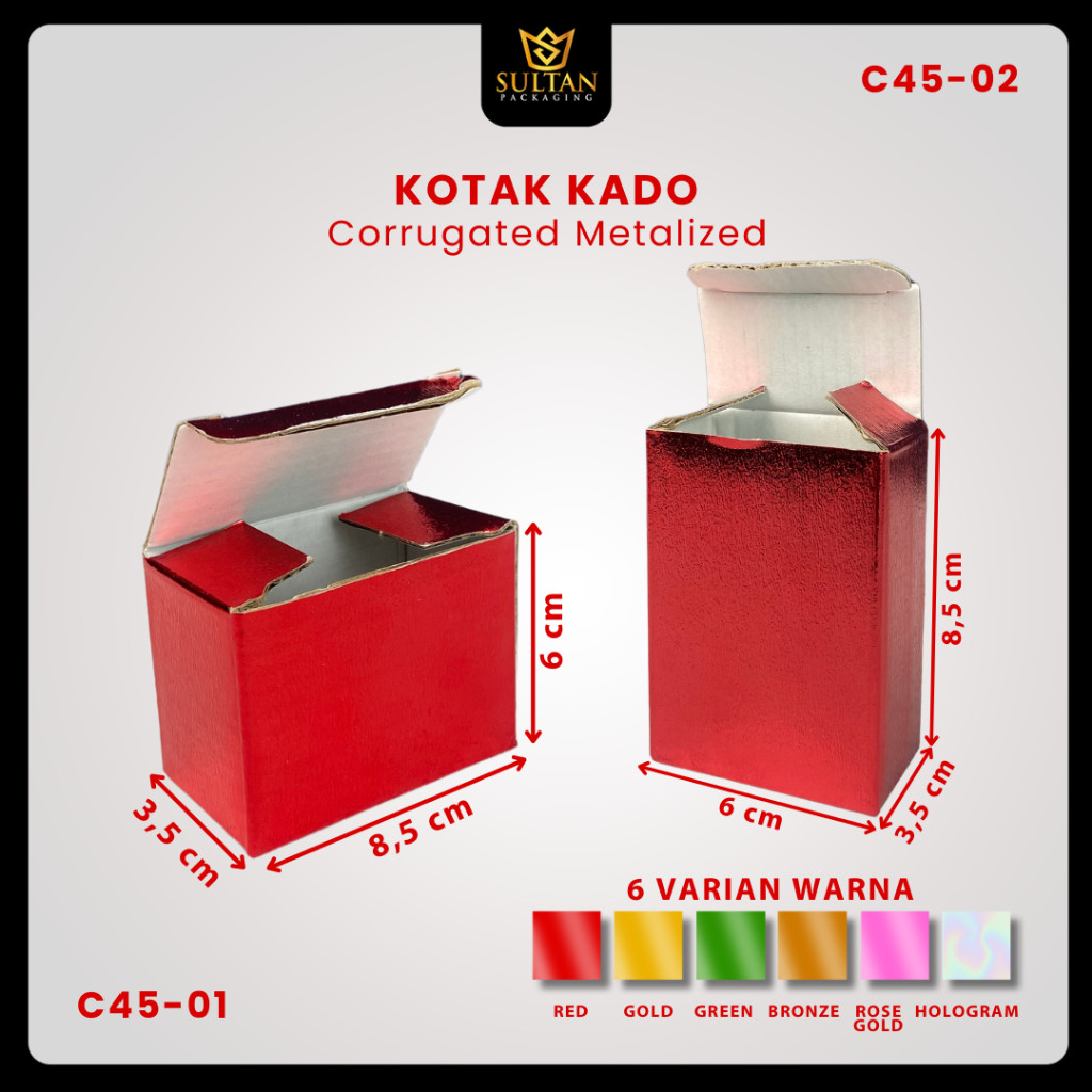 Kotak Souvenir Hologram - Box Packaging Kecil - Dus Hadiah Kado - C45 - Image 2