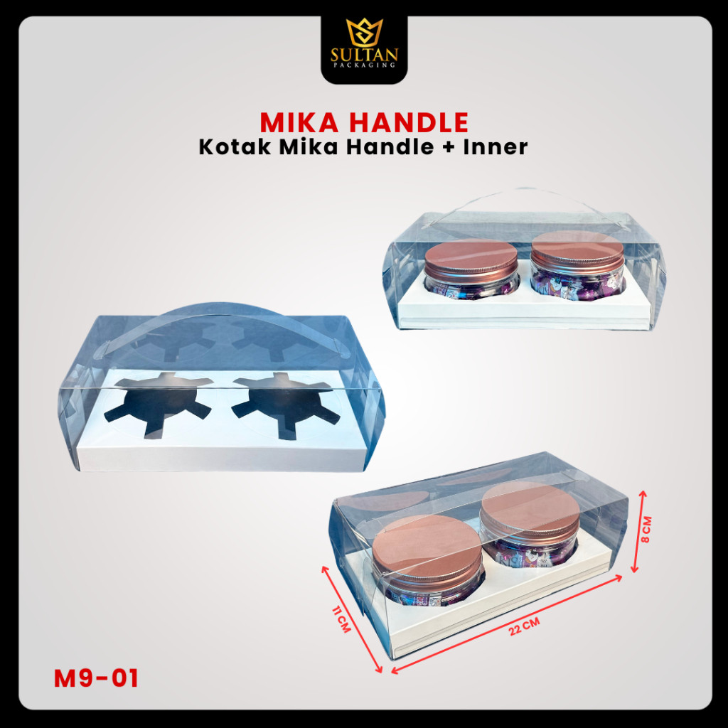 Box Mika / Kotak Kue Mika / Box Cupcake + Tatakan / Packaging Mika / M9 - Image 2