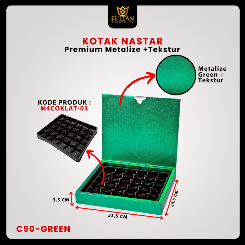 Box Coklat / Kotak Kue Nastar Mika/ Box Kado Hampers / BoxHologram Souvenir/ C50 - Image 2