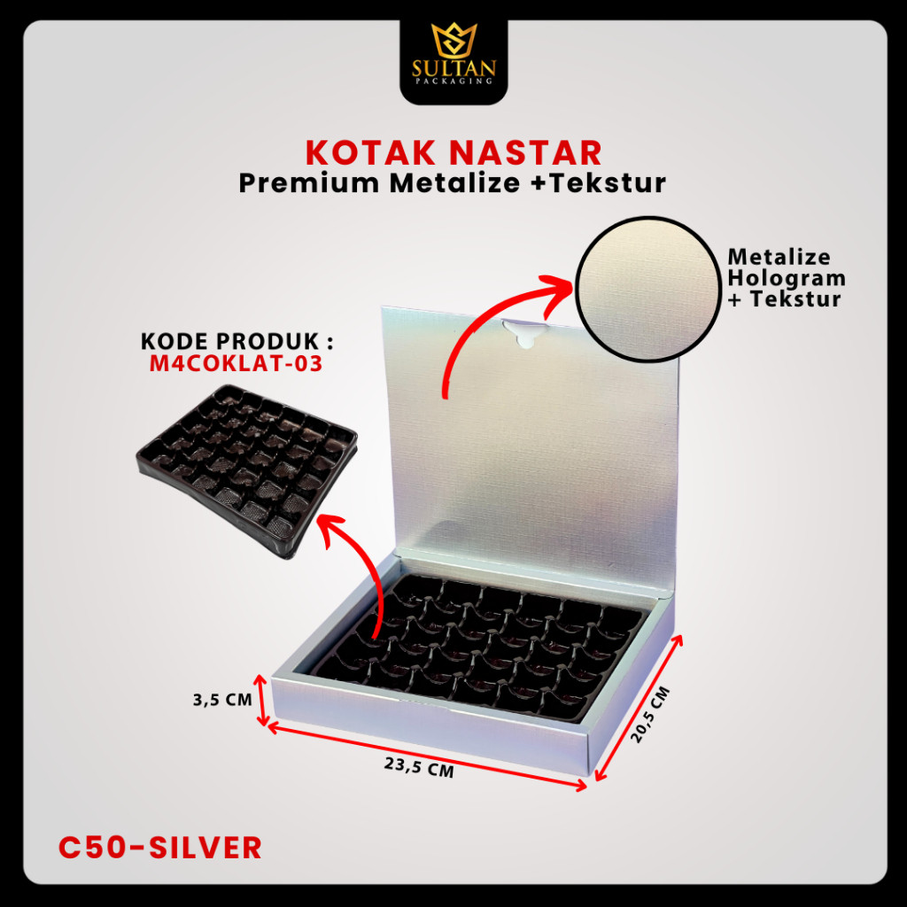 Box Coklat / Kotak Kue Nastar Mika/ Box Kado Hampers / BoxHologram Souvenir/ C50 - Image 5