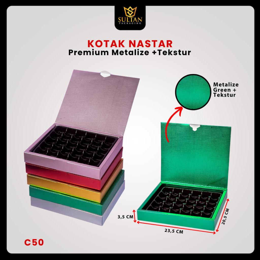 Box Coklat / Kotak Kue Nastar Mika/ Box Kado Hampers / BoxHologram Souvenir/ C50