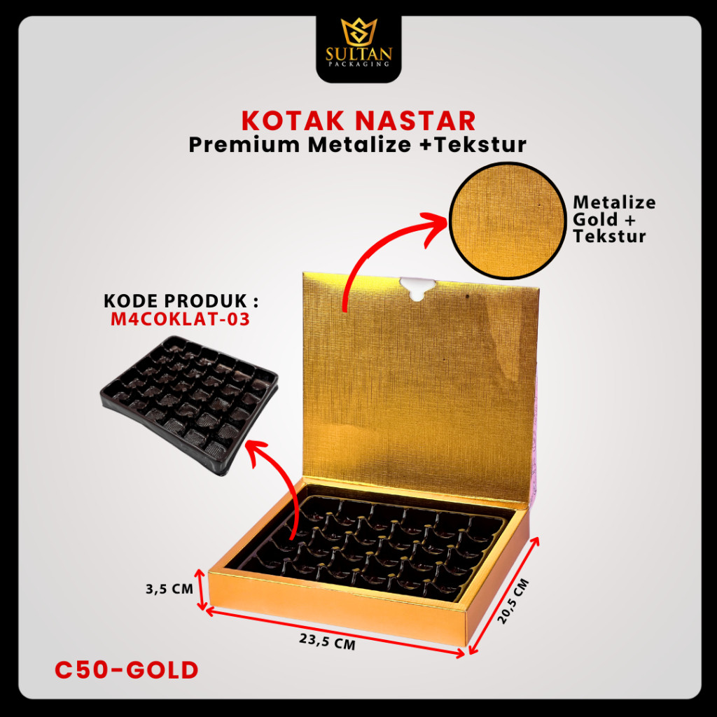 Box Coklat / Kotak Kue Nastar Mika/ Box Kado Hampers / BoxHologram Souvenir/ C50 - Image 3