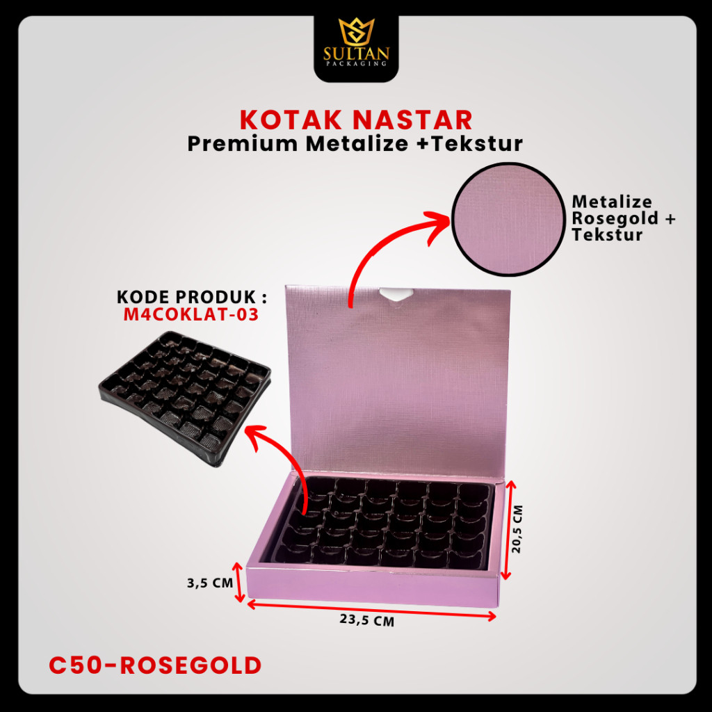 Box Coklat / Kotak Kue Nastar Mika/ Box Kado Hampers / BoxHologram Souvenir/ C50 - Image 4