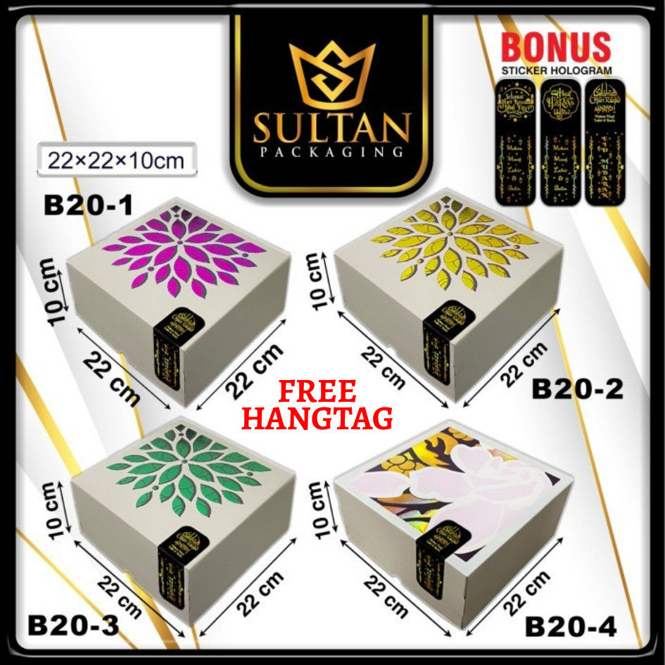 Cake Box - Kotak Makanan Motif Bunga - Bungkus Makanan Mewah - Tempat Berkat Mewah - B20