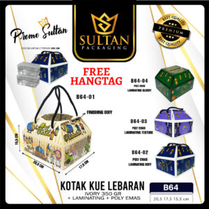 Kotak Hampers Lebaran - Gable Box Idul Fitri - Box Toples 500 gr - B64