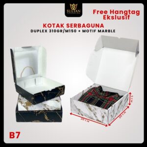 Kotak Kado Marble - Kotak Hampers Souvenir - Box Hadiah Mewah Motif Marble - B7-10