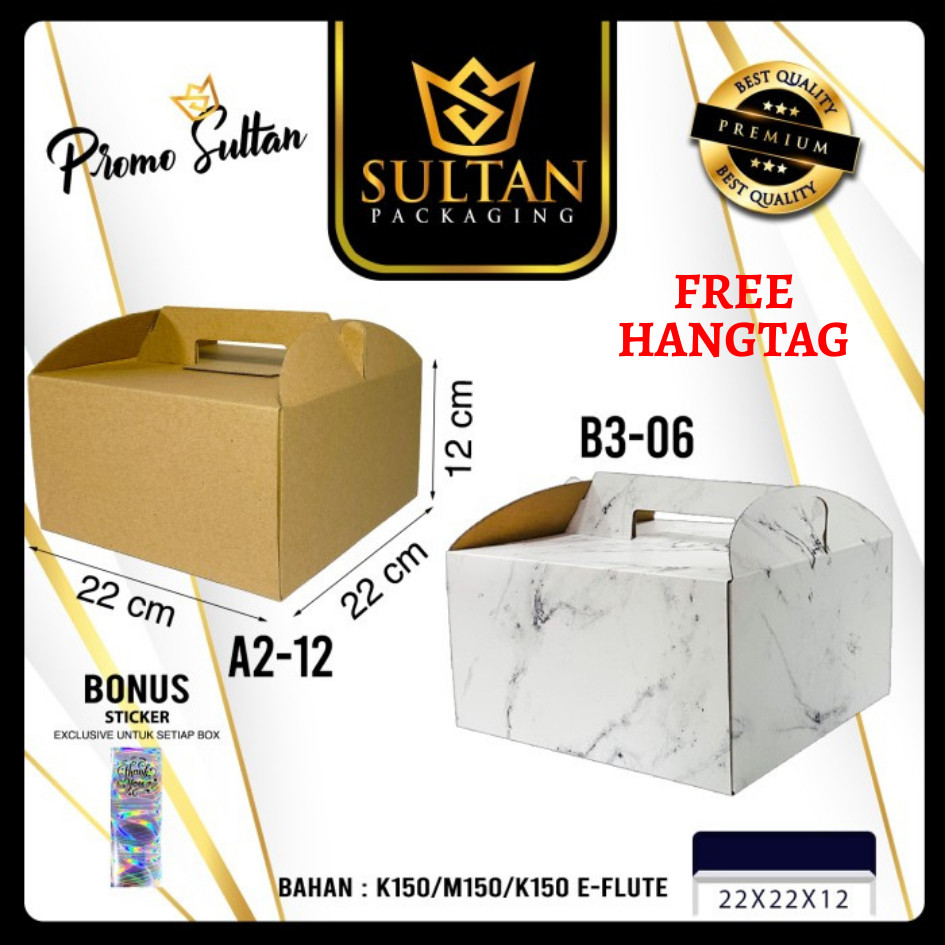 Cake Box - Dus Packaging Kue - Kotak Hampers Kue Ulang Tahun - A2-12