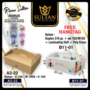 Cake Box - Dus Hampers Kue - Wadah Penyimpanan Kue - A2-22