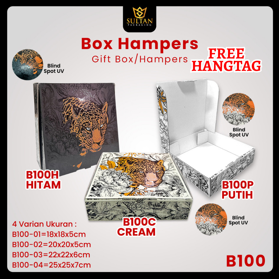 Kotak kado/ Dus Packaging baju/ Box spot uv leopard /B100